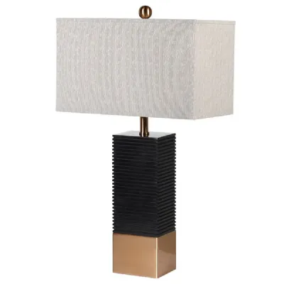 Black Marble Pillar Lamp