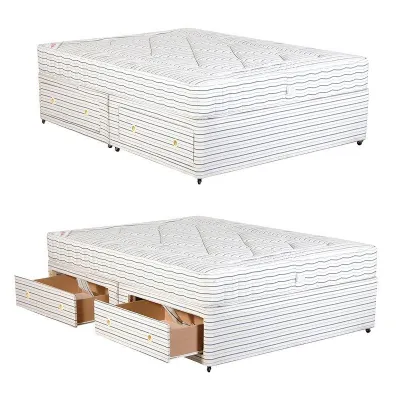 S King 4 Drawer Divan With Mattrss 6ft