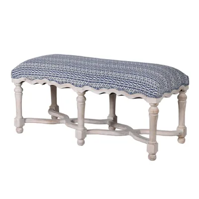 White wash Tremiti Cotton Bench