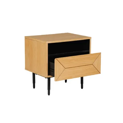 Nate Bedside Table Natural Oak