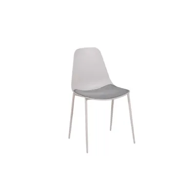 Stone Moulded Seat Dining Chair Fabric Padded Seat