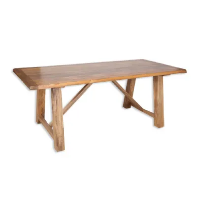 Rustic Natural Mango Wood 2m 6 to 8 Seater Dining Table