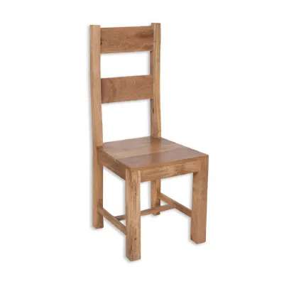 Traditional Natural Mango Wood Ladderback Dining Chair