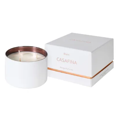 Blanc Rose Damas Candle with Gift Box