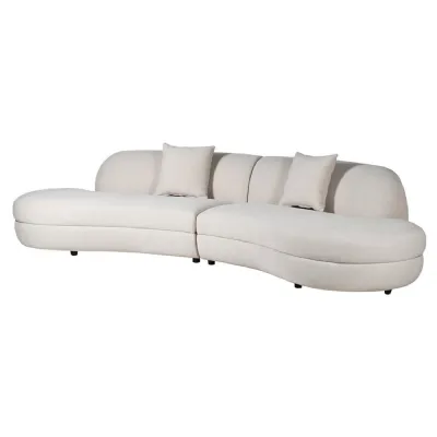 Oyster Linen Crescent Sofa