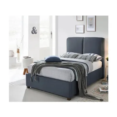 Dark Grey 4ft 6 Contemporary Fabric Bed