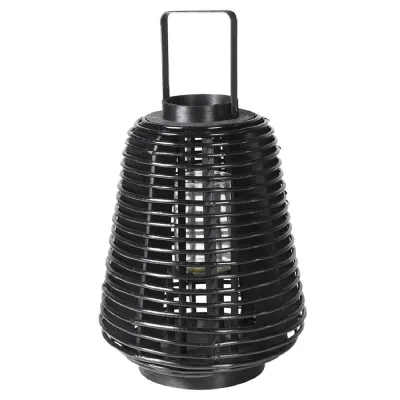 Large Black Rounded Willow Lantern