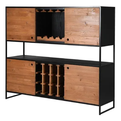 Oak Veneer Bar Cabinet