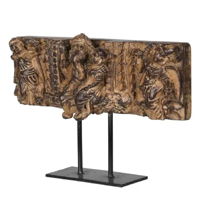 Beige Wooden Panel On Stnd