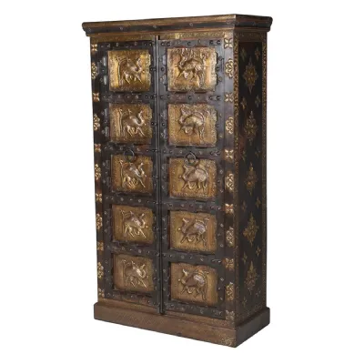 Brass Ftd Door Cabinet