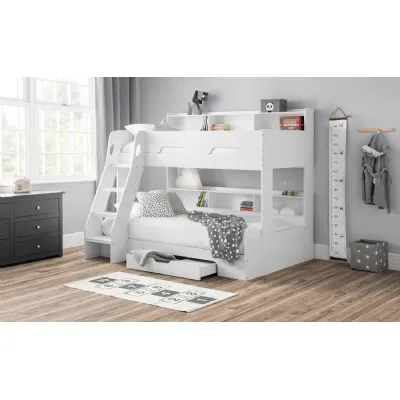 White Painted Kids 3ft Single and 4ft Small Double Triple Sleeper Bunk Bed