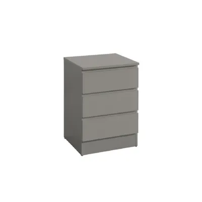 Oslo 3 Drawer Bedside Grey
