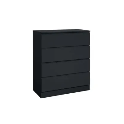 Oslo 4 Drawer Chest Black