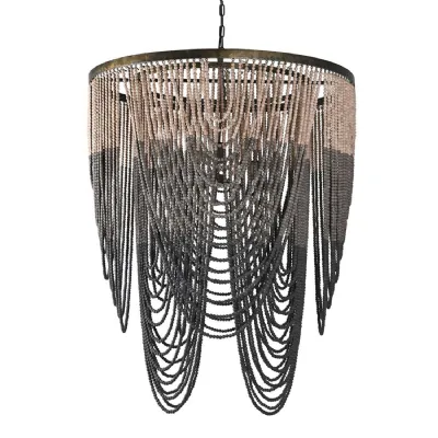3 Bulb Gradient Beaded Chandelier