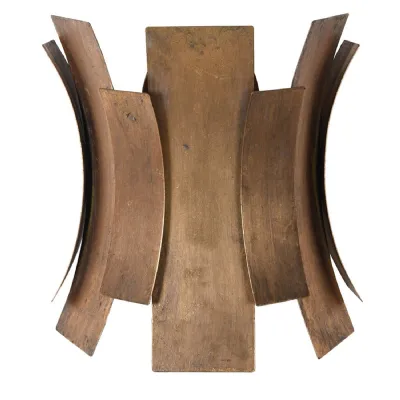 Gold Metal Curved Deco Wall Light