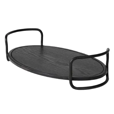Round Metal Display Tray with Handles