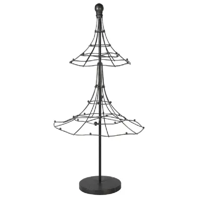 Tall Blk Wire Xmas Tree
