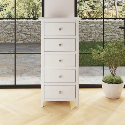 Palma 5 Drawer Chest of Drawers Pure White