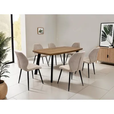 PANAMA 1.6m DINING TABLE DARK OAK