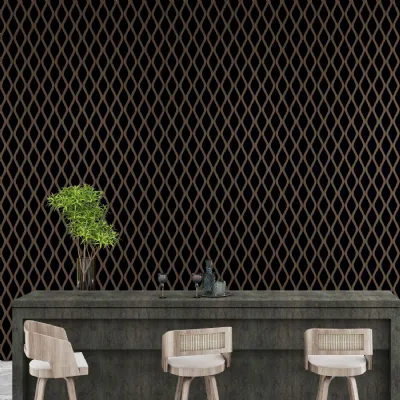 Set of 2 Modern Wood Veneer Acoustic Lattice Wall Panels German Wood