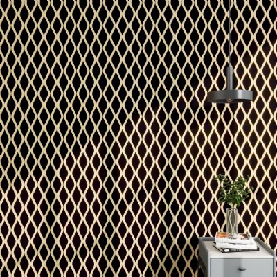 Set of 2 Modern Wood Veneer Acoustic Lattice Wall Panels Spanish Wood