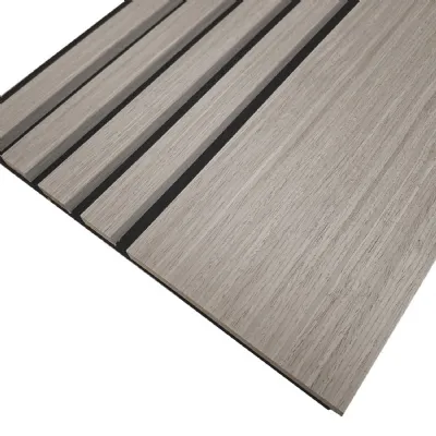 Grey Oak Slat 240cm x 30cm Acoustic Wall Panels Pack of 2