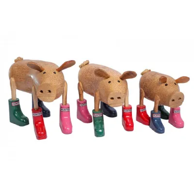 Pigs Set of 3 Hunter Wellies