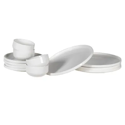 12 Piece Ecru Dinner Service Set