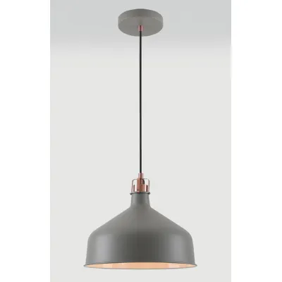 Sand Grey Copper White Medium 1 Light Conical Pendant Light