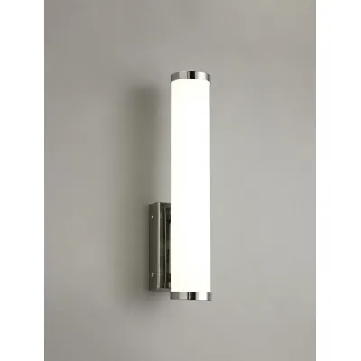 Abbey Wall Lamp Small, 1 x 9W LED, 4000K, 621lm, IP44, Polished Chrome, 3yrs Warranty