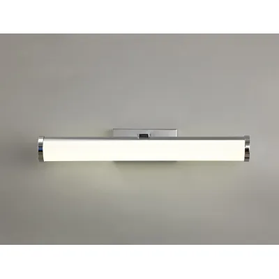 Abbey Wall Lamp Over Mirror, 1 x 12W LED, 4000K, 795lm, IP44, Polished Chrome, 3yrs Warranty