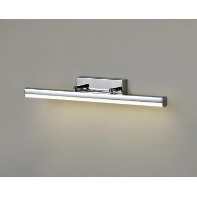 Dorset Wall Lamp Large Adjustable, 1 x 18W LED, 4000K, 1784lm, IP44, Polished Chrome, 3yrs Warranty