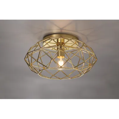 Bloomsbury Flush Ceiling, 1 x E27, Polished Brass