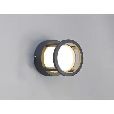 Alton Round Downlight, 1 x 6W LED, 3000K, 360lm, IP54, Anthracite, 3yrs Warranty