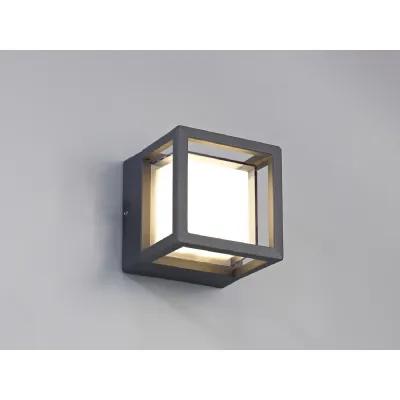 Alton Square Downlight, 1 x 6W LED, 3000K, 360lm, IP54, Anthracite, 3yrs Warranty