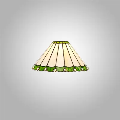 Ware Tiffany 30cm Non Electric Shade, Green Cream Crystal. Suitable For E27 or B22 Pendants