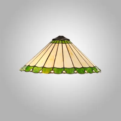 Ware Tiffany 40cm Shade Only Suitable For Pendant Ceiling Table Lamp, Green Cream Crystal