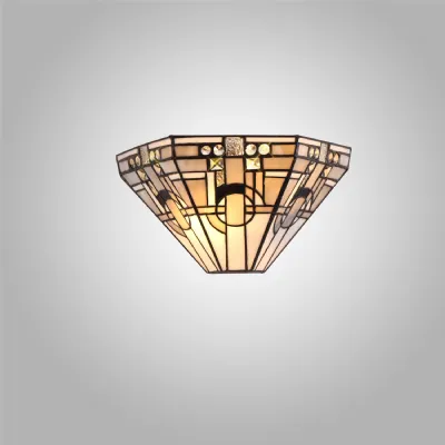 White Gray Black Clear Crystal 2 Light E14 Tiffany Wall Lamp