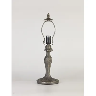 Hayes 47.5cm Curved Tiffany Table Lamp, 1 x E27, Aged Antique Brass