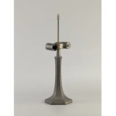 Hayes 52.5cm Octagonal Tiffany Table Lamp, 2 x E27, Aged Antique Brass