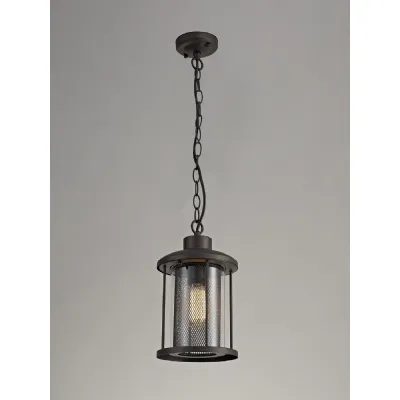 Hampstead Pendant, 1 x E27, Antique Bronze Clear Glass, IP54, 2yrs Warranty