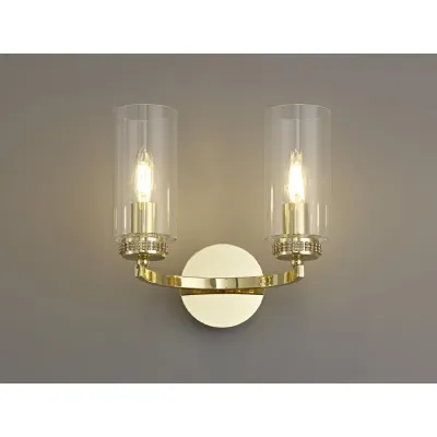 Buckingham Wall Lamp Switched, 2 x E14, Polished Gold