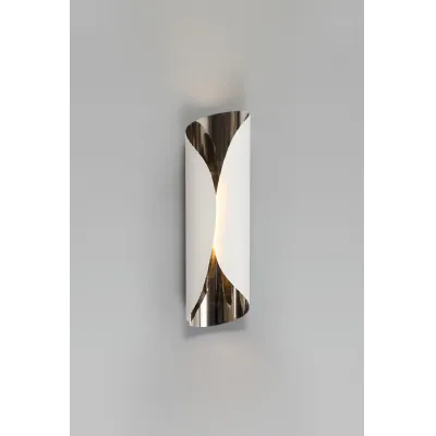 Swindon Wall Lamp, 1 x 7W LED, 3000K, 700lm, Sand White Polished Chrome, 3yrs Warranty