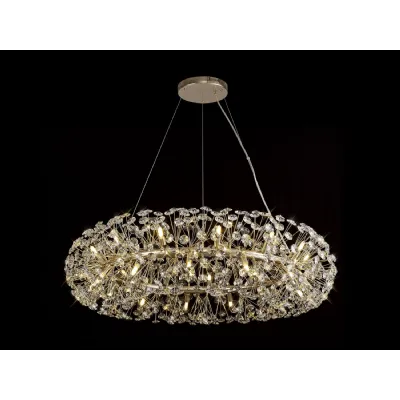 Camden Pendant 1m Ring 26 Light G9 French Gold Crystal