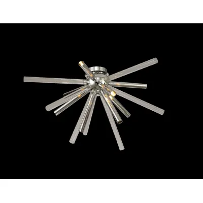 St James Semi Flush 8 Light G9, Clear And Chrome Polished Chrome