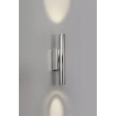 Redhill Wall Lamp, 2 x 3W LED, 3000K, 300lm, IP54, Polished Chrome, 3yrs Warranty
