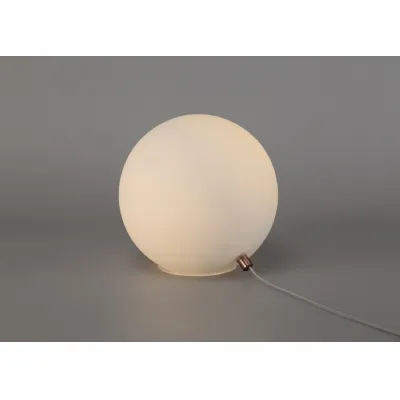 Hook Table Lamp, 1 x G9, Antique Copper Opal Glass