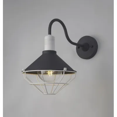 Tonbridge Wall Lamp, 1 Light E27, IP65, Anthracite Matt White, 2yrs Warranty
