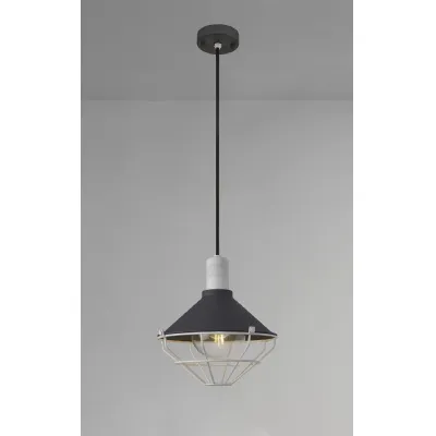 Tonbridge Pendant, 1 Light E27, IP65, Anthracite Matt White, 2yrs Warranty