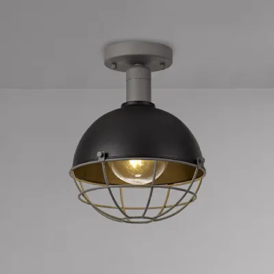 Camberley Ceiling, 1 Light E27, IP65, Matt Black Grey, 2yrs Warranty